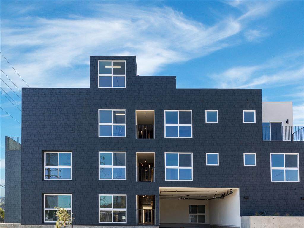 view of building and entrance to garage at the perch, Los Angeles