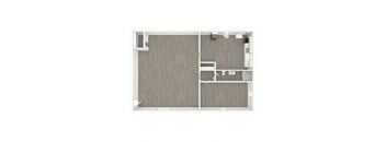 a floor plan of a bedroom with a bed and a closet