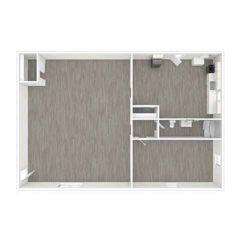 a floor plan of a bedroom with a bed and a closet