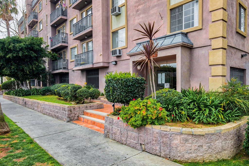 Front view of building