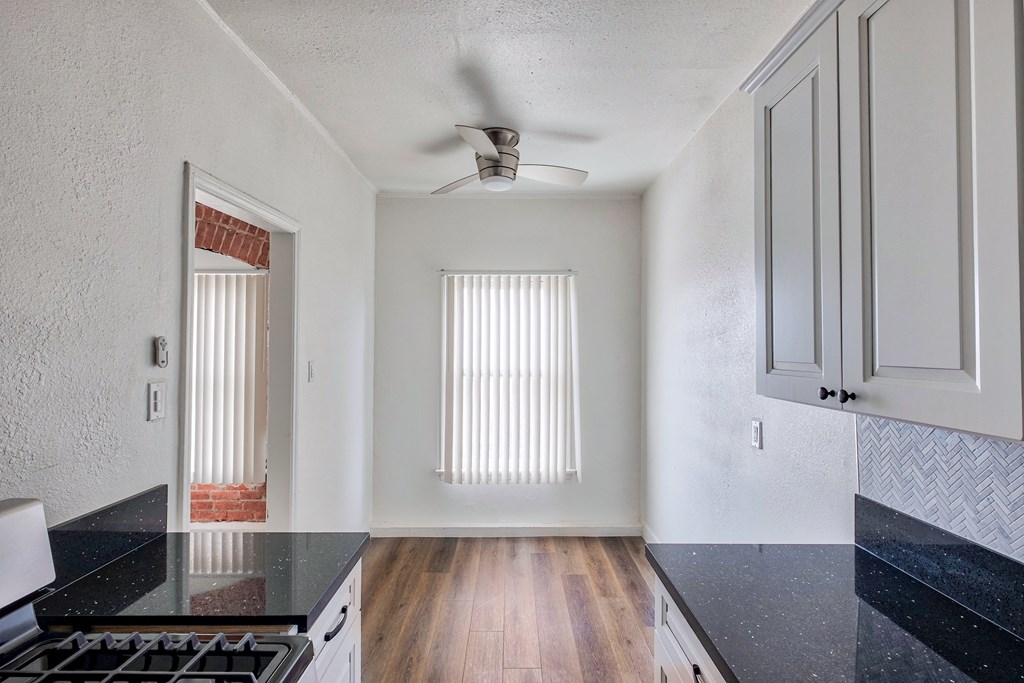 Kitchen and view of unit