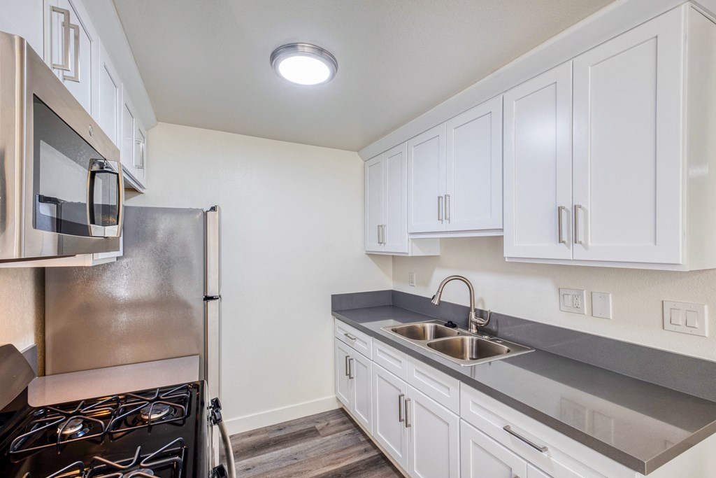 view of Kitchen and refridgerator