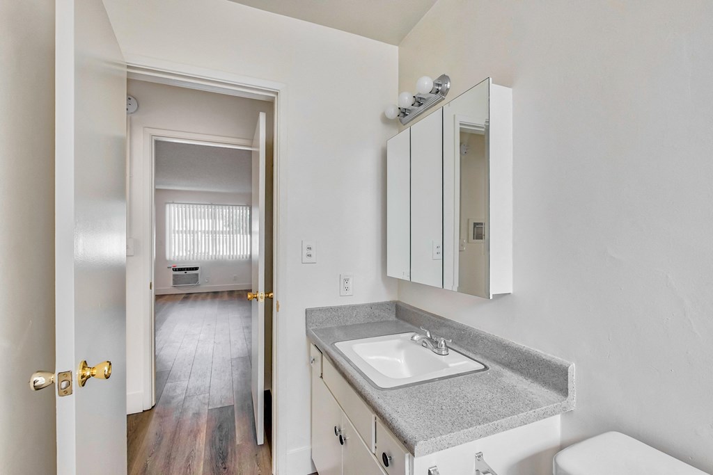 bathroom with medicine cabinet