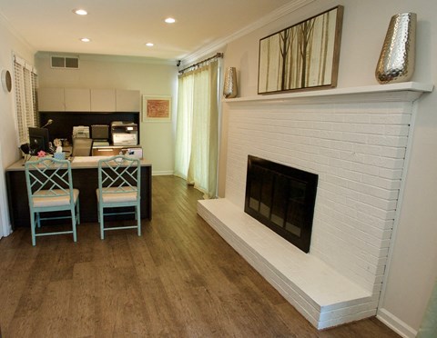 Manager office at Countryside Villa with fire place