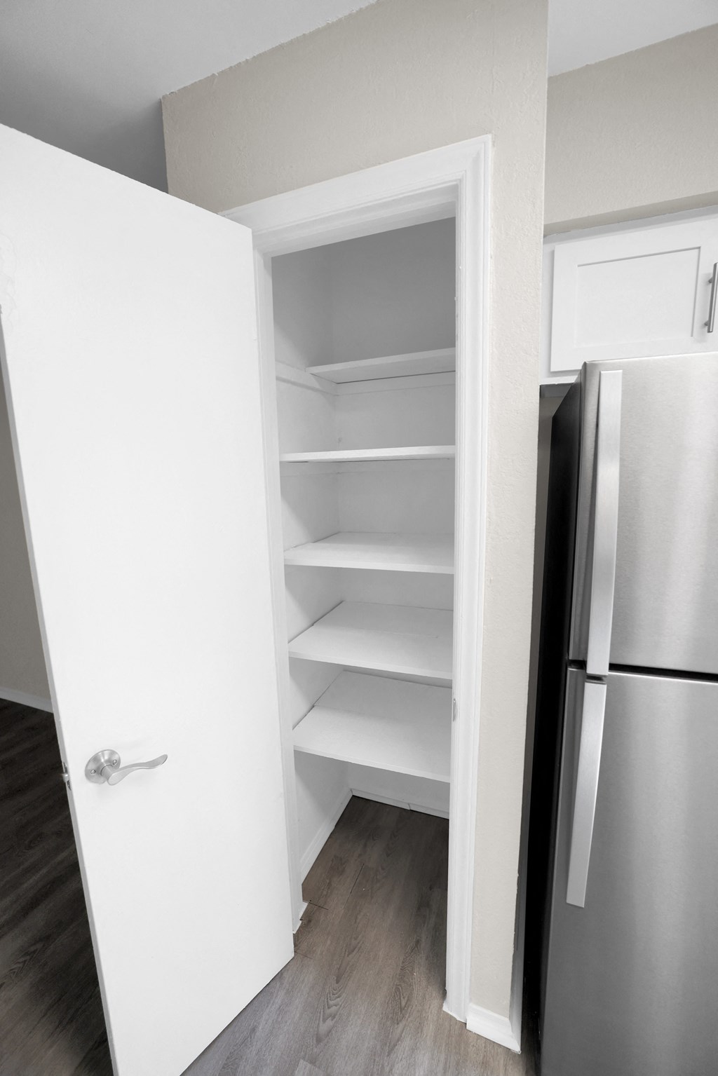 Closet with shelves  at Huntington Apartments, Morrisville, NC