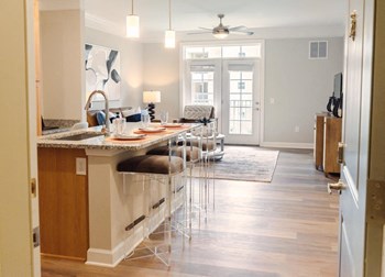 wood plank flooring in kitchen and living room - Photo Gallery 6