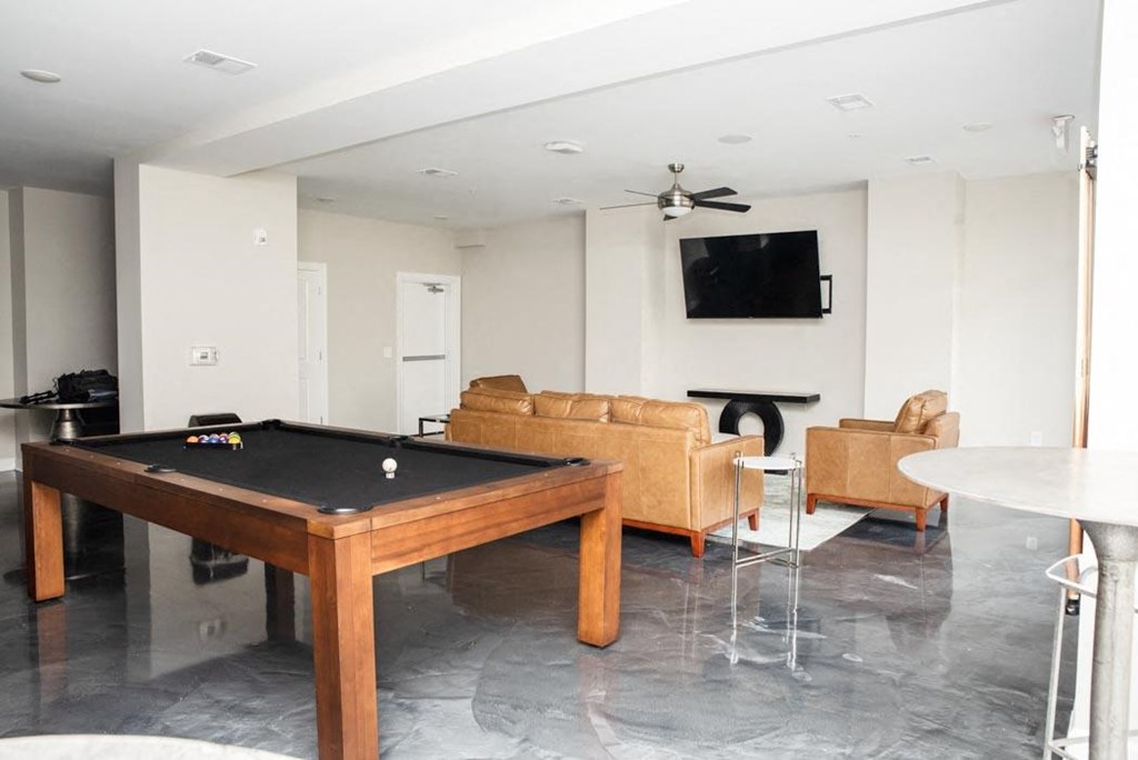 Resident lounge with TVs and Billiard table
