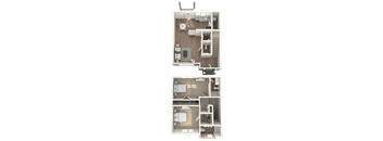 a bedroom floor plan of a 2100 sq ft apartment
