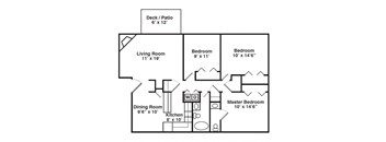 Floor Plan for 3 Bedroom 1.5 bath Large