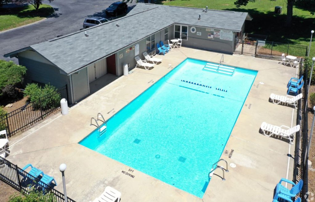 Arial view of pool