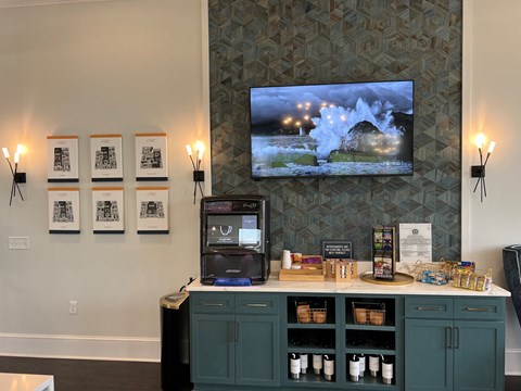 Resident and guest coffee area
