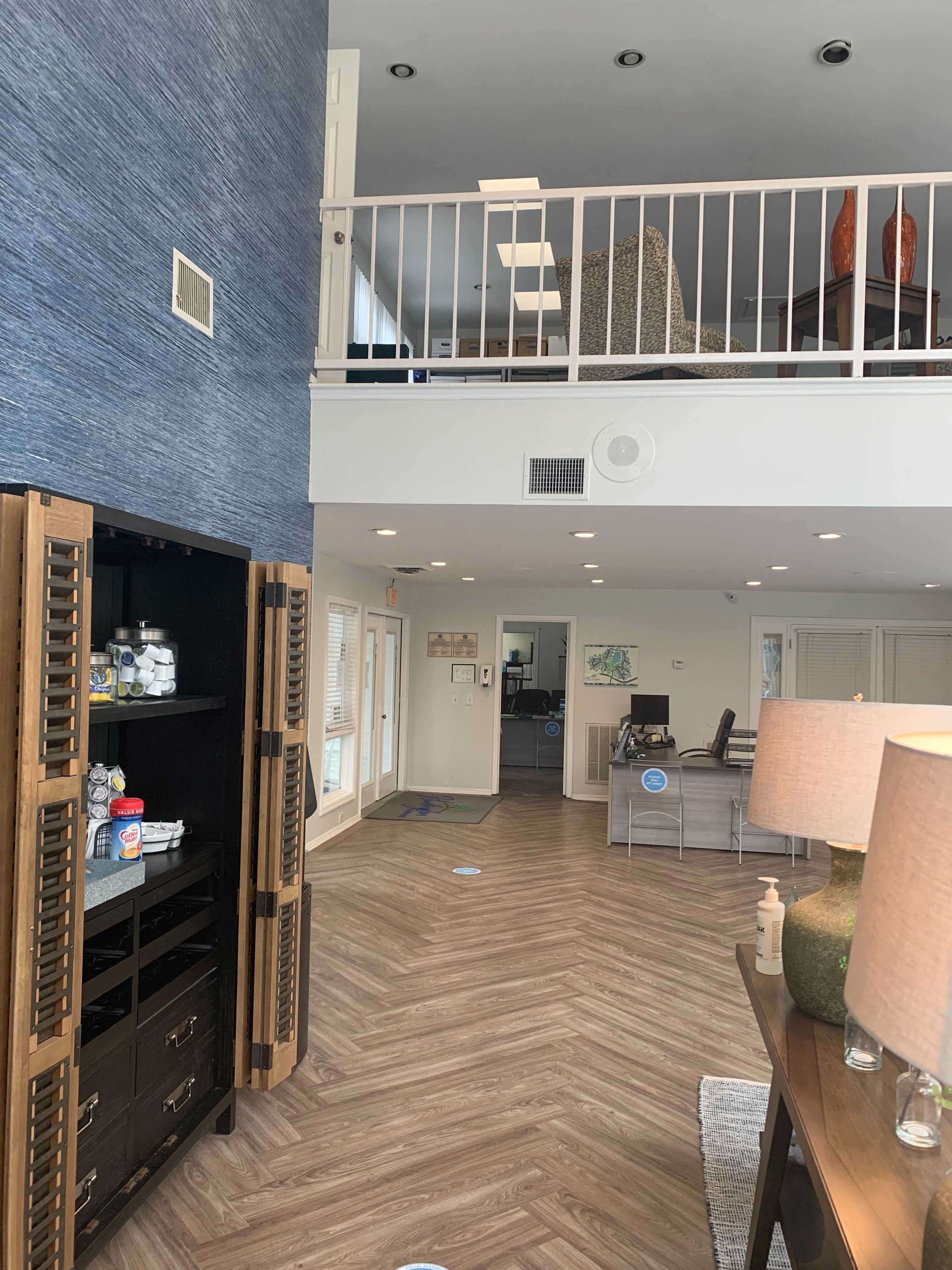 Leasing office with Coffee Station  at Huntington Apartments, Morrisville, North Carolina