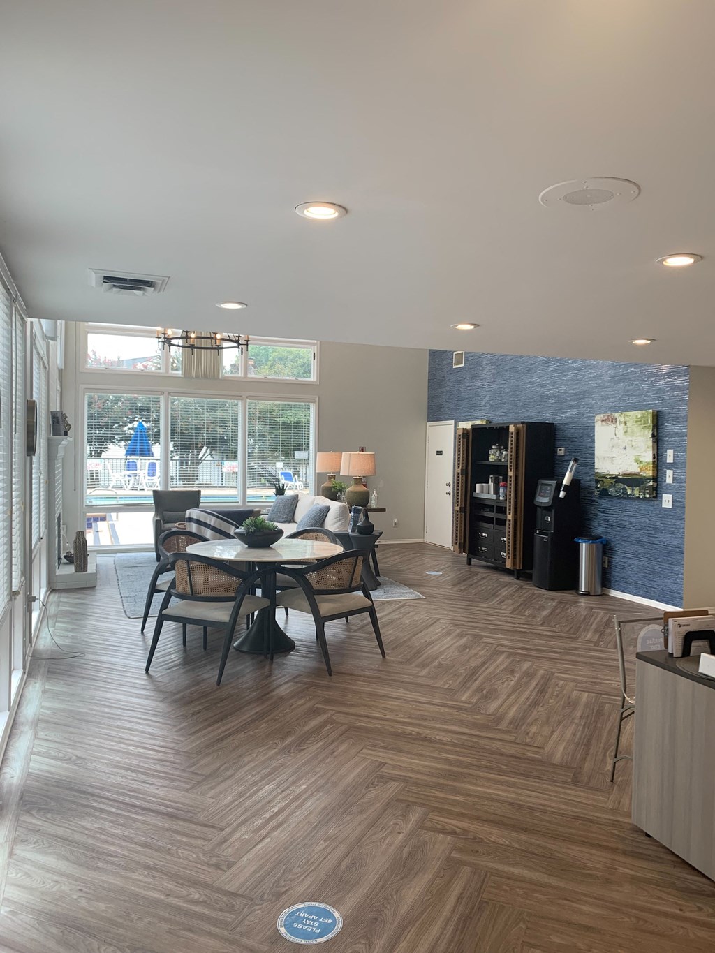 Leasing Office with view of Coffee Station and Seating  at Huntington Apartments, Morrisville