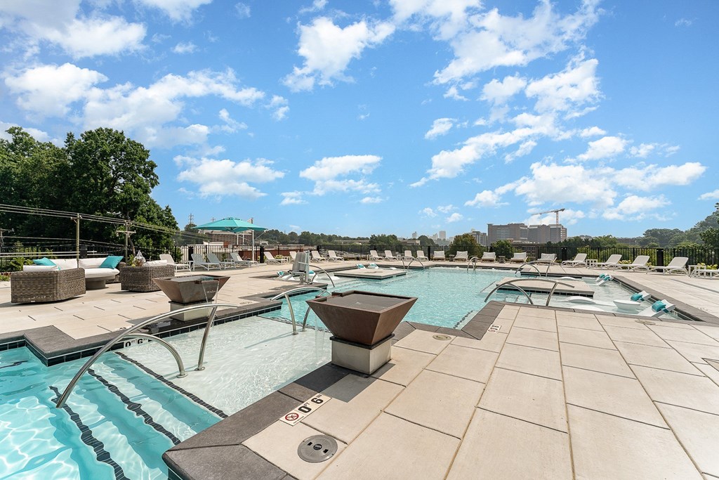 take a dip in our heated pool at our apartments in tempe