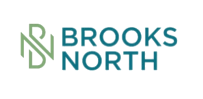 The image is a logo for "Brooks North".