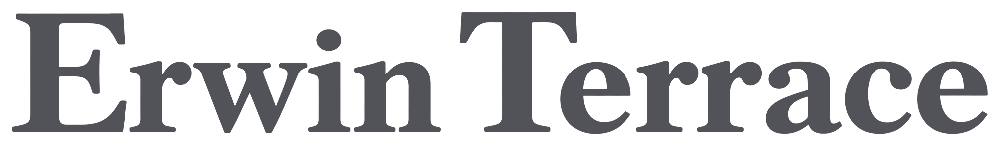 The image shows the text "Erwin Terrace" in a large, serif font.