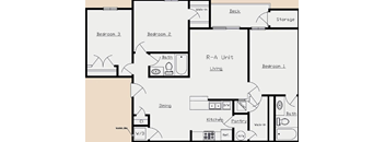 a blueprint of a floor plan of a house