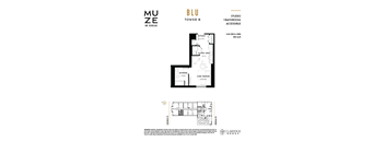 the floor plan of tower b studio apts