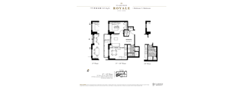 A floor plan for a home by Claridge Royale shows three different layouts.