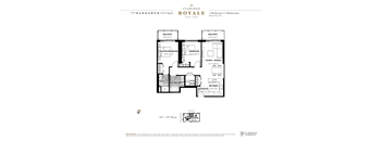 A black and white diagram of a Claridge Royale suite floor plan.