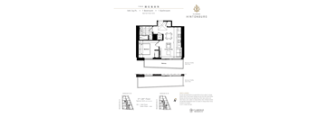 A floor plan for a 545 square foot, one bedroom, one bathroom, barrier-free unit.