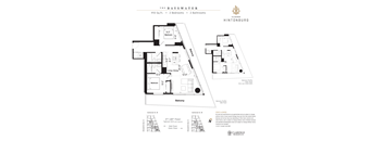 A floor plan for a property called The Bayswater by Claridge Hintonburg.