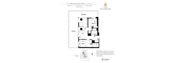 A floor plan for a 4th floor terrace at The Sherbrooke Terrace.