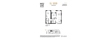 the floor plans of the two bedroom tower b condo residences