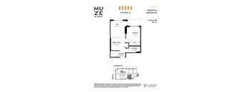 A floor plan for a Muze on Rideau residential building.