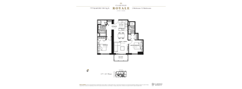 A floor plan for a Claridge Royale suite shows a living room, dining room, kitchen, and two bedrooms.