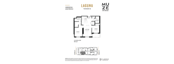 A floor plan for a Laguna Tower B apartment by Claridge Homes.