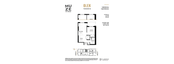 the floor plan of tower b studio apartment