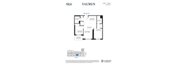 A floor plan for a Taurus apartment by Claridge Homes.