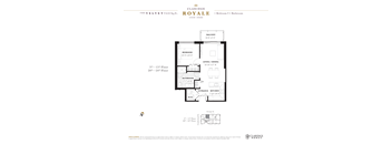 A floor plan for a property by Claridge Royale shows a 3rd floor with a balcony, bedroom, living/dining area, bathroom, and kitchen.