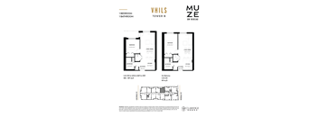 A floor plan for a Vhils Tower B Muzee on Rideau street.