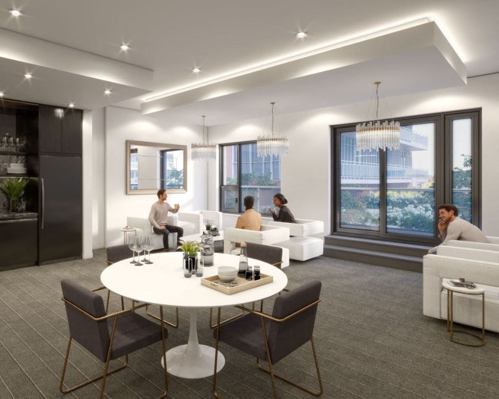 an artist s impression of a communal room in the building