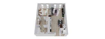 bedroom floor plan of a 2100 sq ft apartment