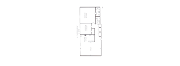 a floor plan of a house with a bedroom and a living room