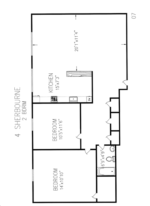 a schematic diagram of the floor plan of a building