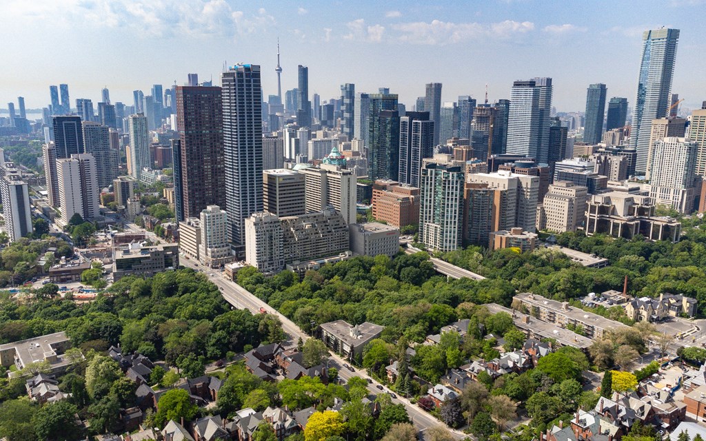 a view of the city from the top of a tower