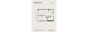 the floor plan of 42 downtown apt