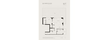 of upper level floor plan of the modern residence