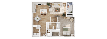 1-B Floor Plan  at Hamilton Reserve, Greensboro, NC