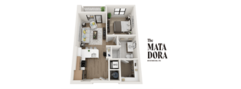 1M One Bedroom / One Bath.at The Matadora, Georgia, 21995