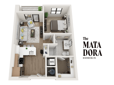 1M One Bedroom / One Bath.at The Matadora, Georgia, 21995