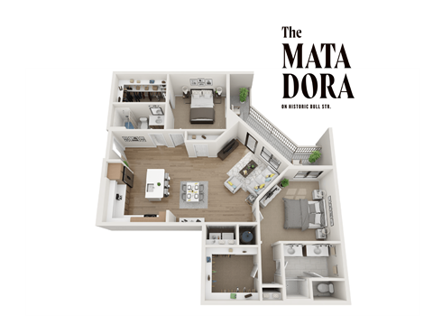 2C Two Bedroom / Two Bathat The Matadora, Savannah, GA 