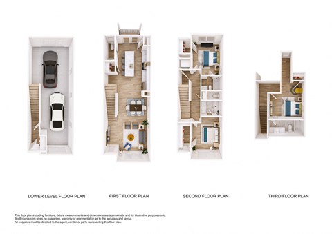 a floor plan is shown with three different views of a house