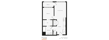 B1A One Bedroom / One Bath (Phase One). The Rigsbee Collection. Durham, NC.