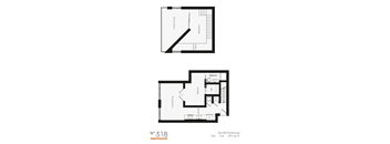 B6 One Bedroom / One Bath Penthouse (Phase One). The Rigsbee Collection. Durham, NC.