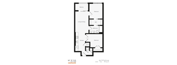 C6 Two Bedroom / One Bath (Phase One). The Rigsbee Collection. Durham, NC.